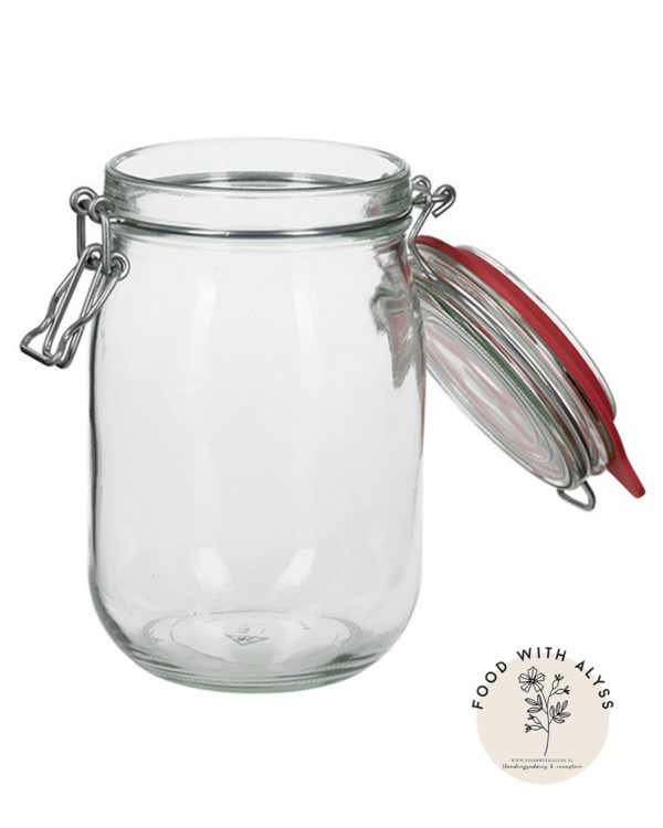 Beugelpot van glas, opbergen keuken 1140 ml