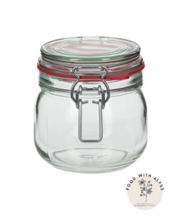 Beugelpot van glas, opbergen keuken 634 ml